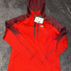 L.L. Bean Red and Burgundy Hooded Jacket